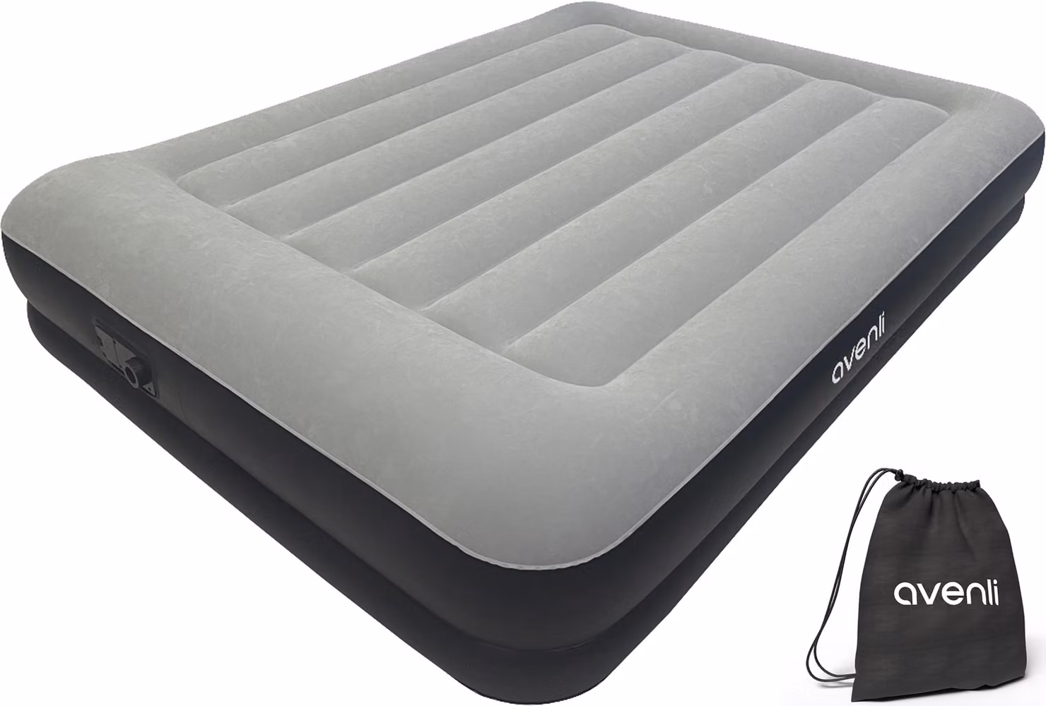 Materasso gonfiabile AVENLI autogonfiabile per 2 persone 203x152x36 cm con pompa elettrica, misura queen size