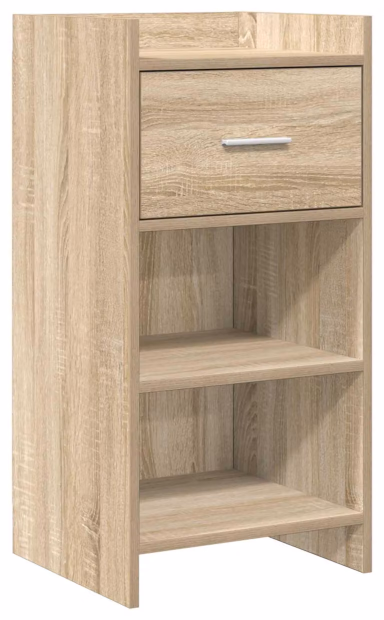 Mobiletto contenitore in legno composito effetto noce Sonoma, dimensioni 40 x 36 x 80 cm