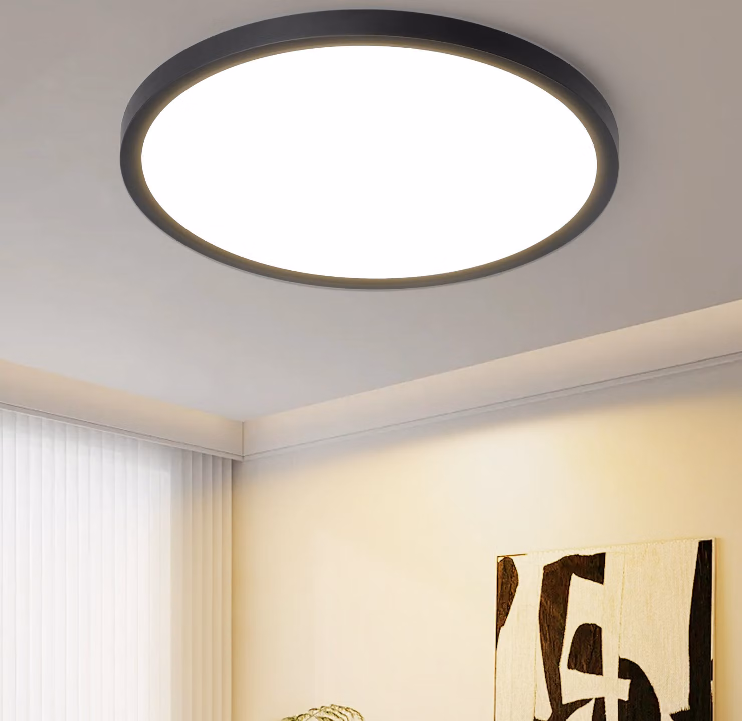 ZMH lampada a soffitto LED plafoniera camera da letto piatta lampada 18CM lampada bagno 15W lampada cucina camera da letto soffitto nero illuminazione corridoio lampada soffitto bagno lampada 3000K per corridoio cucina
