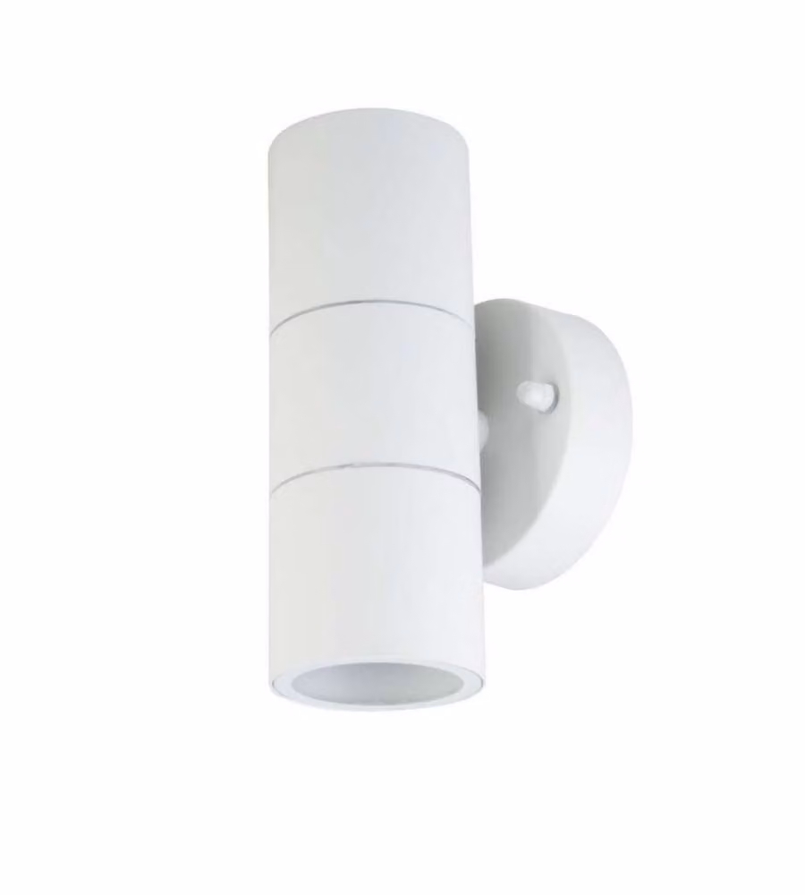 Portafaretto LED da muro rotondo V-TAC Bianco Opaco IP44 con 2 lampade GU10
