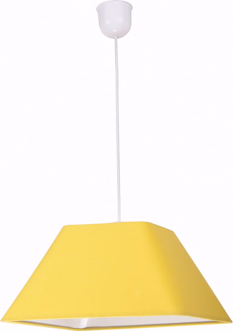 Lampada a sospensione ROBIN bianco-gialla 1xE27x60W in tessuto, dimensioni: 95x35x35 cm, IP20, Candellux