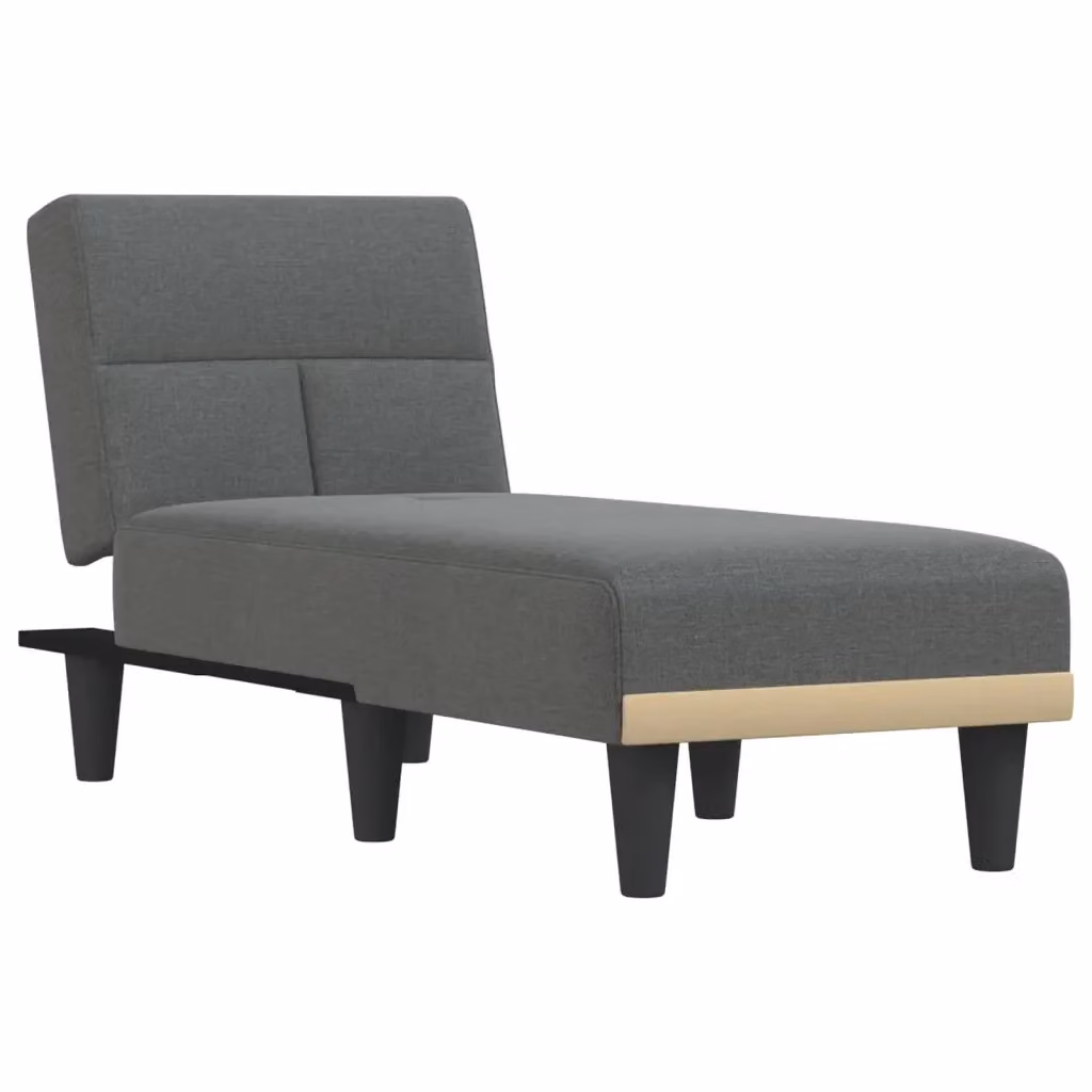 vidaXL Chaise Longue Moderna in Tessuto Grigio con Funzione Letto e Forma a L, L/P/H: 140 x 190 cm – 2