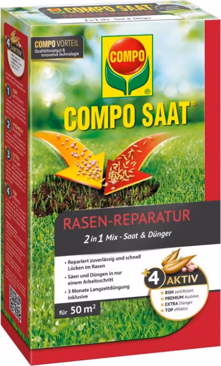 Composto SAAT®, miscela per la riparazione del prato, 1,2 kg, per 50 m², contiene semi e fertilizzante