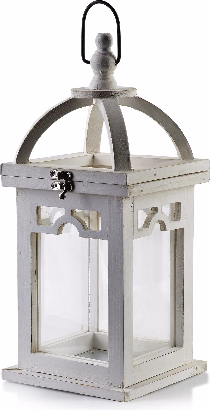 Lanterna in legno Lokke LOKKE 16x16x26 cm, bianca, 1 pezzo