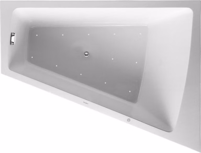 Duravit Paiova Bain à remous, à encastrer, simple dos à droite, bâti-support, vidage et trop-plein chromés, Air-System, 1700x1300mm, 760215000AS0000, 760215000AS0000