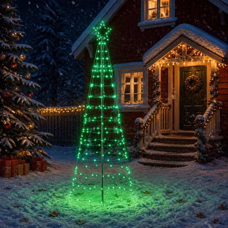 vidaXL Albero di Natale LED 250 cm 300 LED Multicolore Acciaio Nero
