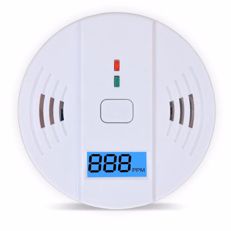 Rivelatore di monossido di carbonio Eaxus Air-Guard Classic - Rivelatore digitale di CO con display LCD, allarme da 85 dB e funzionamento a batteria