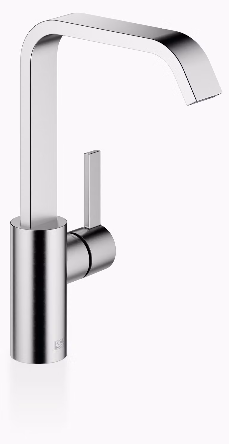 Dornbracht IMO Mitigeur monocommandé pour lavabo avec bec haut, sans garniture d'écoulement, saillie 165mm, 33526671-93, 33526671-93