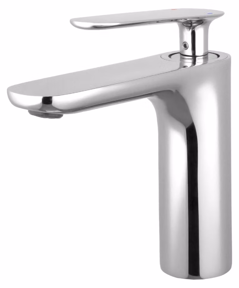 Miscelatore monocomando per lavabo, cromo, ottone, design 2