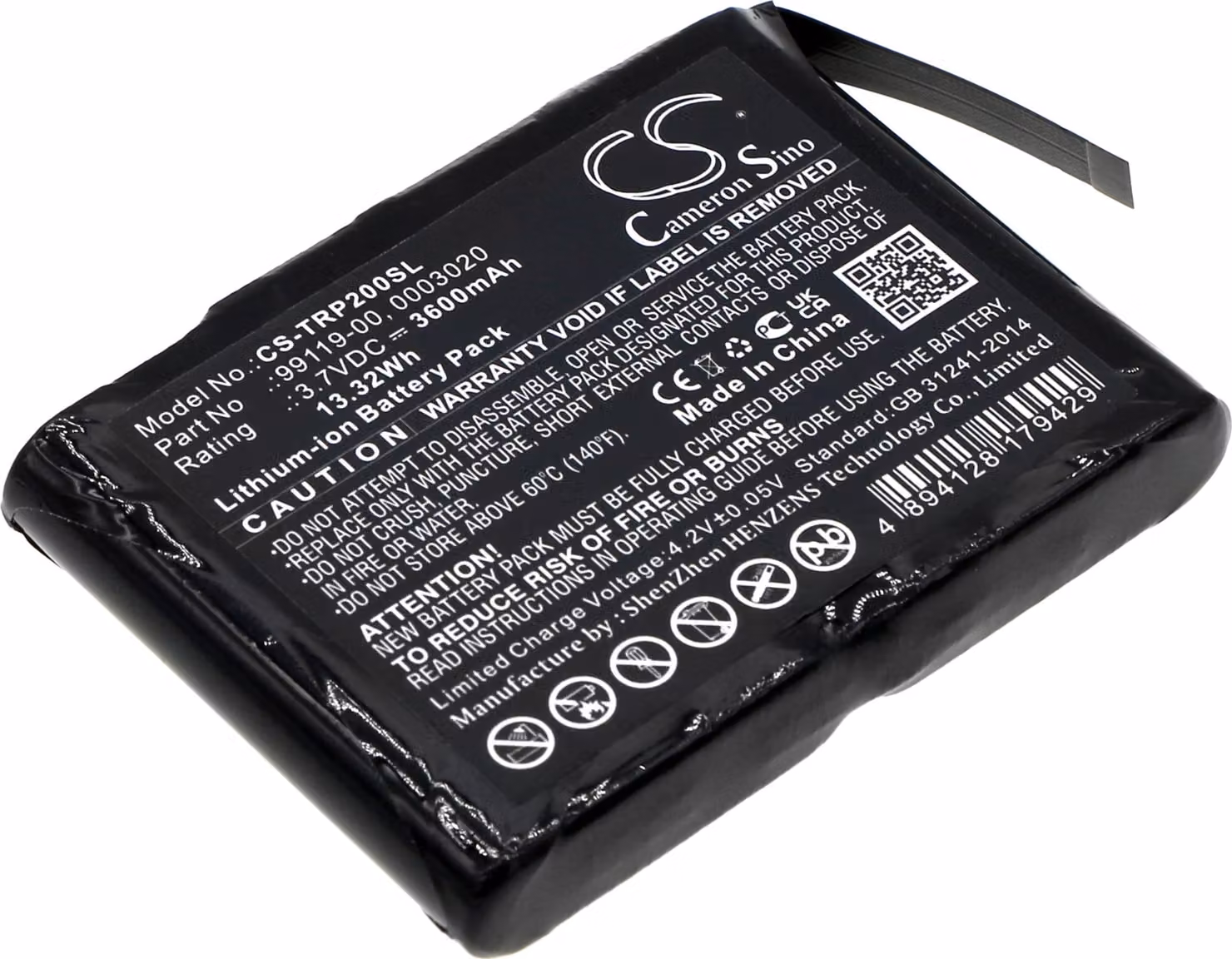 TECHTEK Batteria compatibile con [Trimble] PG200, R1 sostituisce 0003020, per 99119-00
