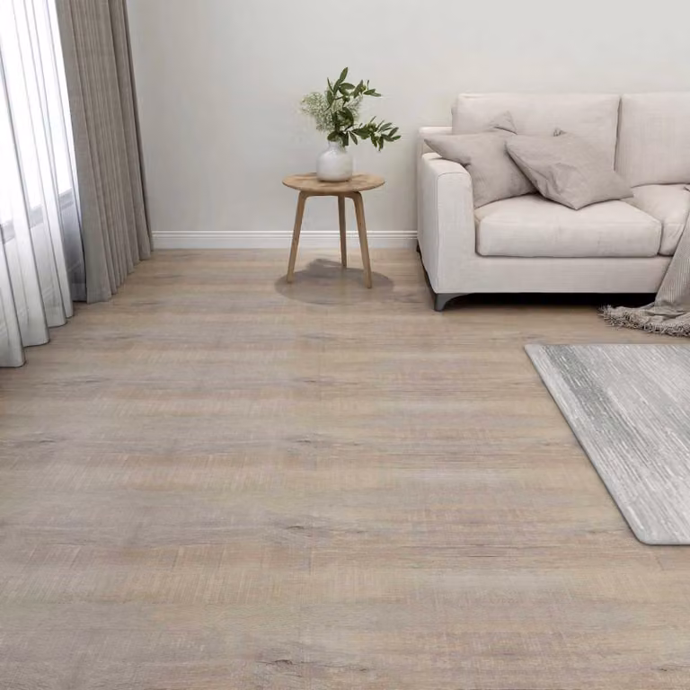 Tavole per pavimenti autoadesive vidaXL in PVC, stile moderno, beige o grigio, copertura 5,11 m² (55 pezzi)