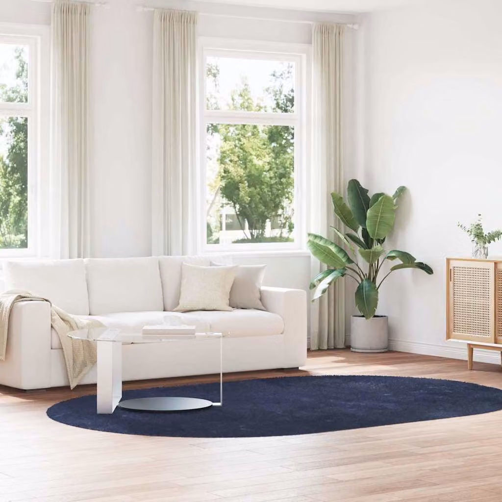 Tappeto Shaggy a Pelo Lungo vidaXL NAVARRA Blu Marino L: 300 cm, P: 200 cm