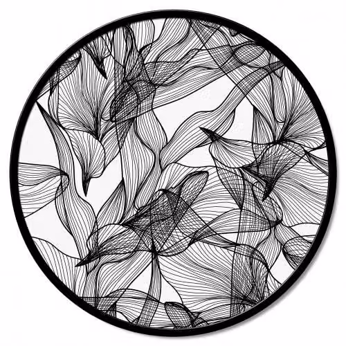 Quadro Trasparenza di Petali tondo Pintdecor