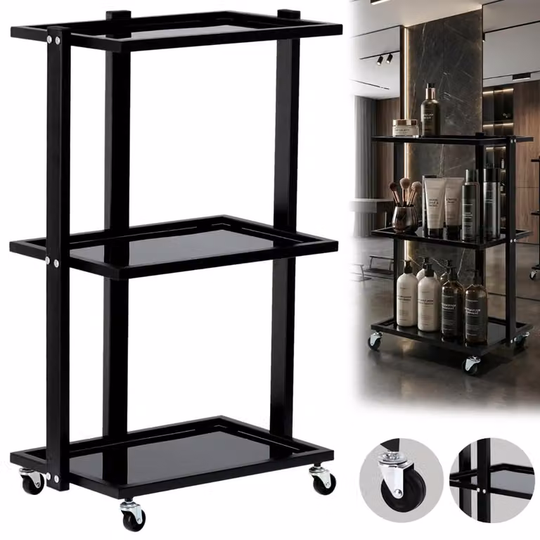 Carrello portautensili per estetista parrucchiere per il centro/salone ST027B carrello tavolino universale su ruote