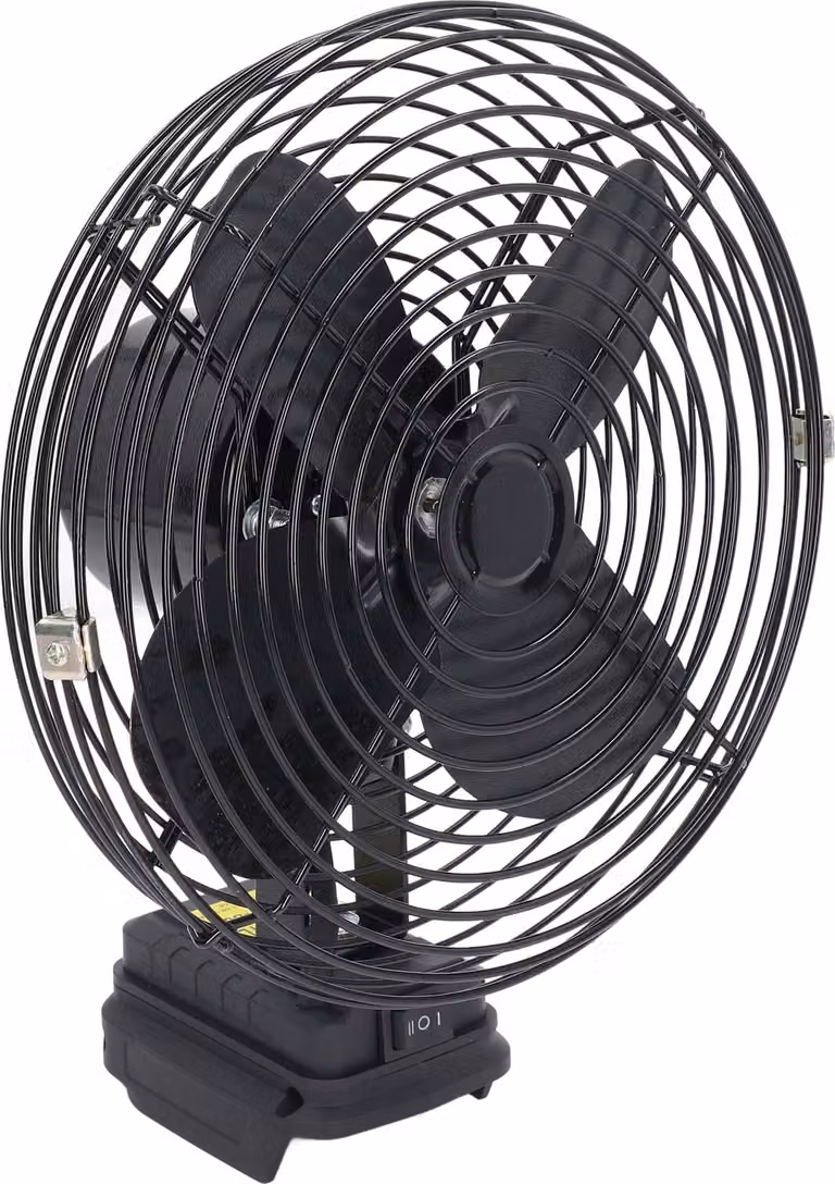 ventilatore elettrico ricaricabile 30W 8in Ventilatore elettrico portatile 18V con batteria al litio per il campeggio