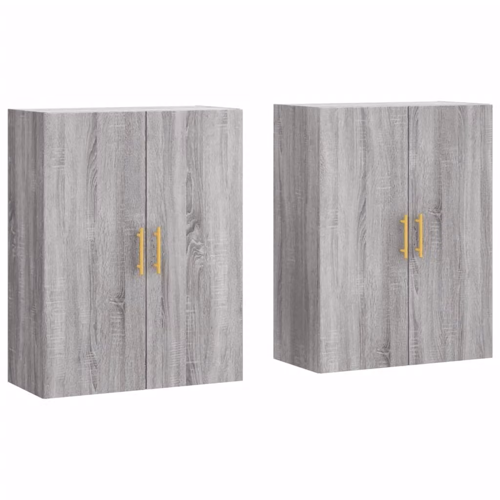 Mobili a Parete 2 pz Grigio Sonoma 69,5x34x90 cm