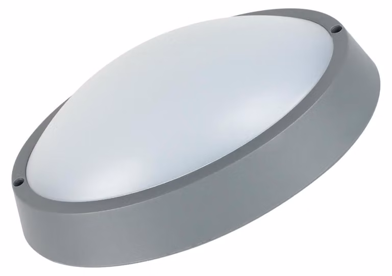 Alcapower Plafoniera LED Ovale IP65 15W 1300lm 4000K Grigia: Illuminazione a Tenuta Stagna ad Alta Efficienza per Ambienti Interni ed Esterni