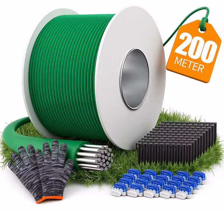 Omgoods - Kit cavi da 200 metri per tosaerba robot, completo di 100 picchetti