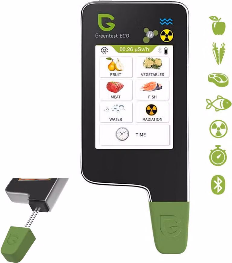 Greentest Eco 6 contatore Geiger + tester di nitrati Frutta Verdura Carne Pesce Acqua TDS Acqua Tester rilevatore di radiazioni Dosimetro