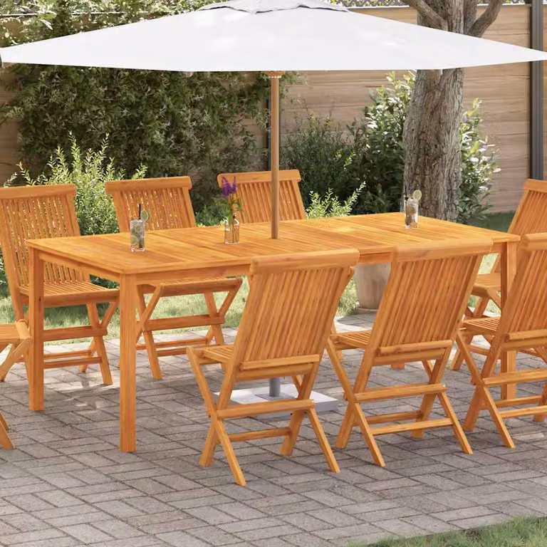 vidaXL Tavolo da Giardino Rettangolare in Legno di Acacia Marrone, L: 200 cm, P: 100 cm, H: 74 cm
