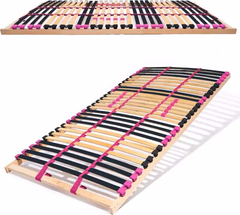 Rete a doghe Coemo PINK DREAM 140x200 cm grado di solidità regolabile 28 doghe