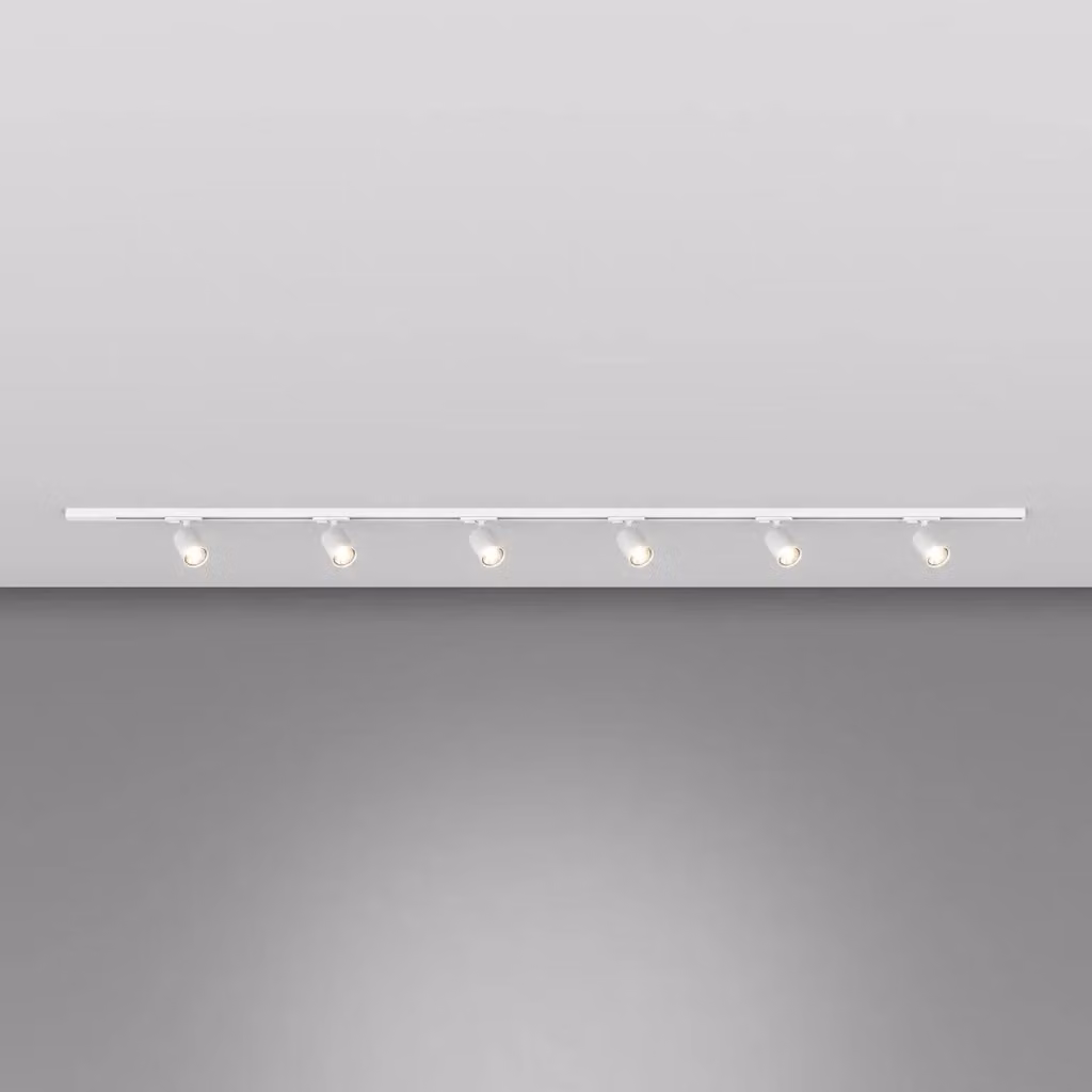 Kit Binario Moderno Mono Yari in Metallo Bianco con 6 Luci GU10 – 2