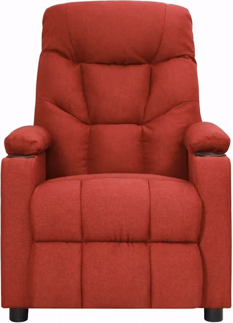 Divano Sedia-Poltrona Reclinabile in Tessuto Rosso Vino 764756