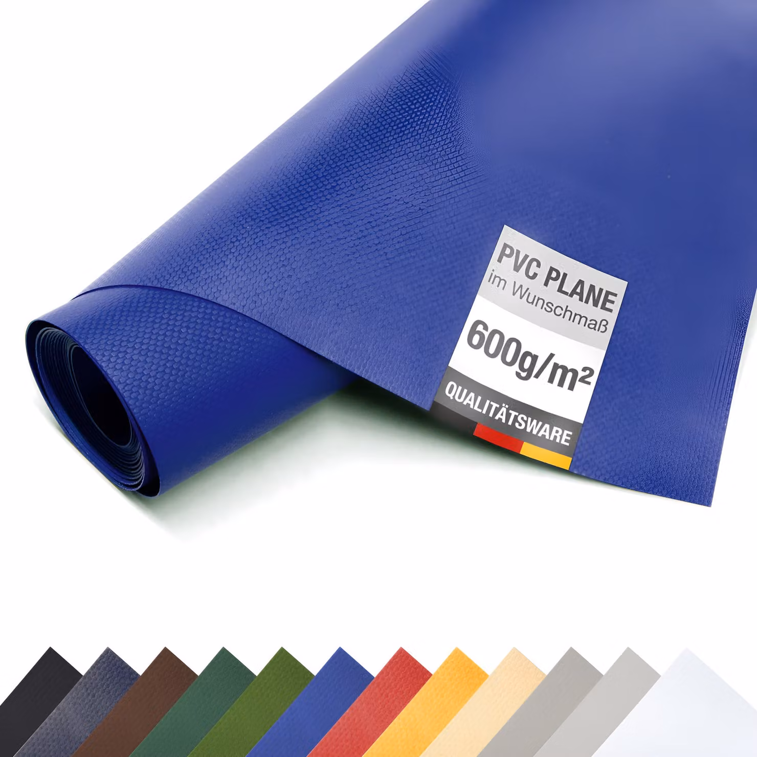 Telone in PVC per camion 600 g/m² al metro telone opaco (blu, 2,5 m x 6 m)