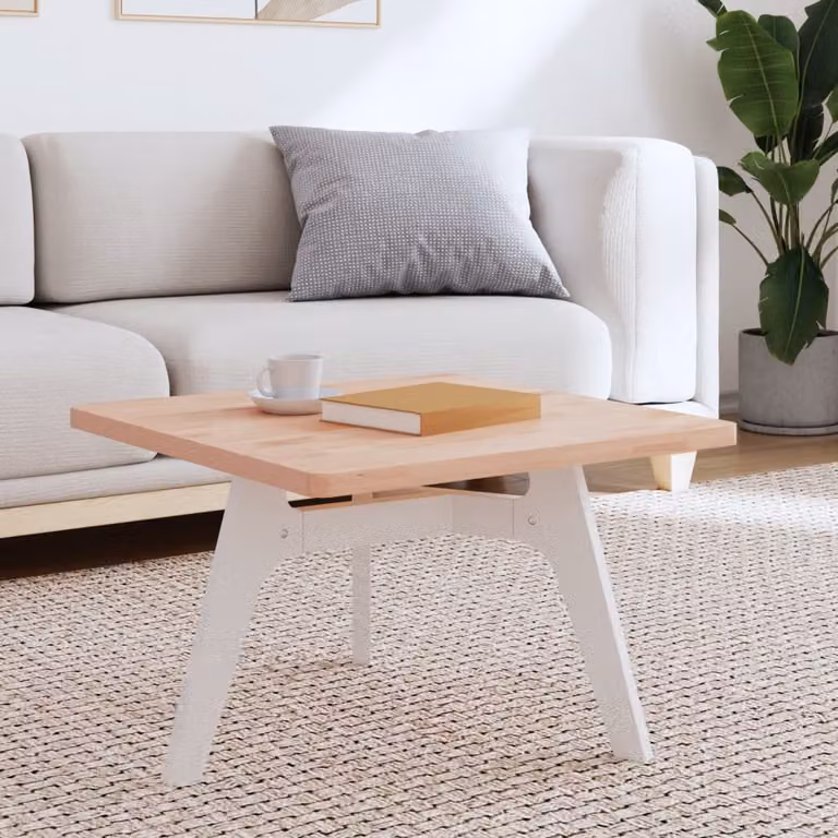 Piano per tavolo quadrato vidaXL in legno di faggio marrone, L: 60 cm, P: 60 cm, H: 2,5 cm