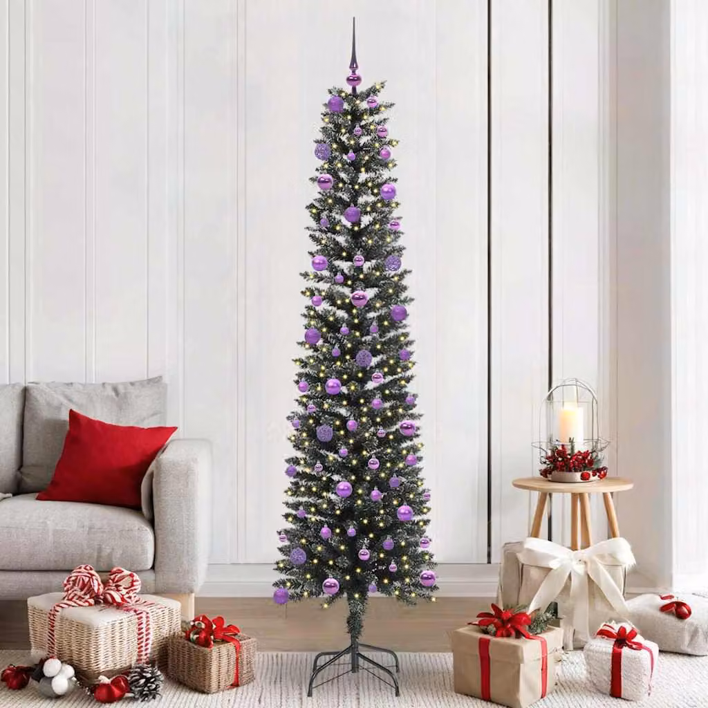 Maison Exclusive - Albero di Natale artificiale con 300 LED e supporto, verde, 210 cm