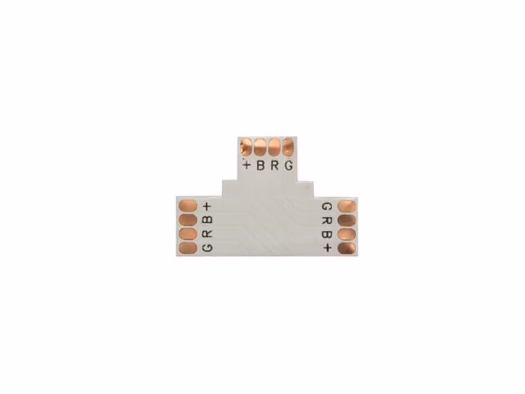 Connettore PCB flessibile a forma di T - Colore RGB da 10 mm