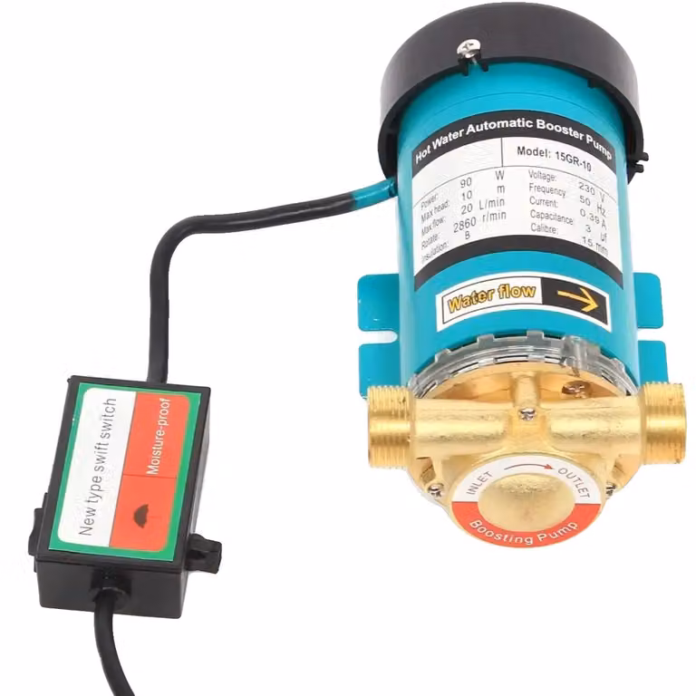 Pompa ausiliaria, potenza 90 W, portata 10 L/min, 220 V, blu