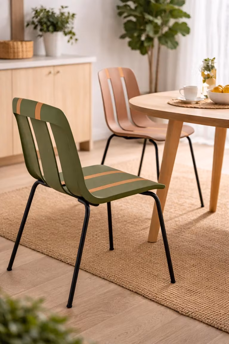 Designer Streifenstuhl Exklusive Sitzmöbel Robuste Kunststoffstühle