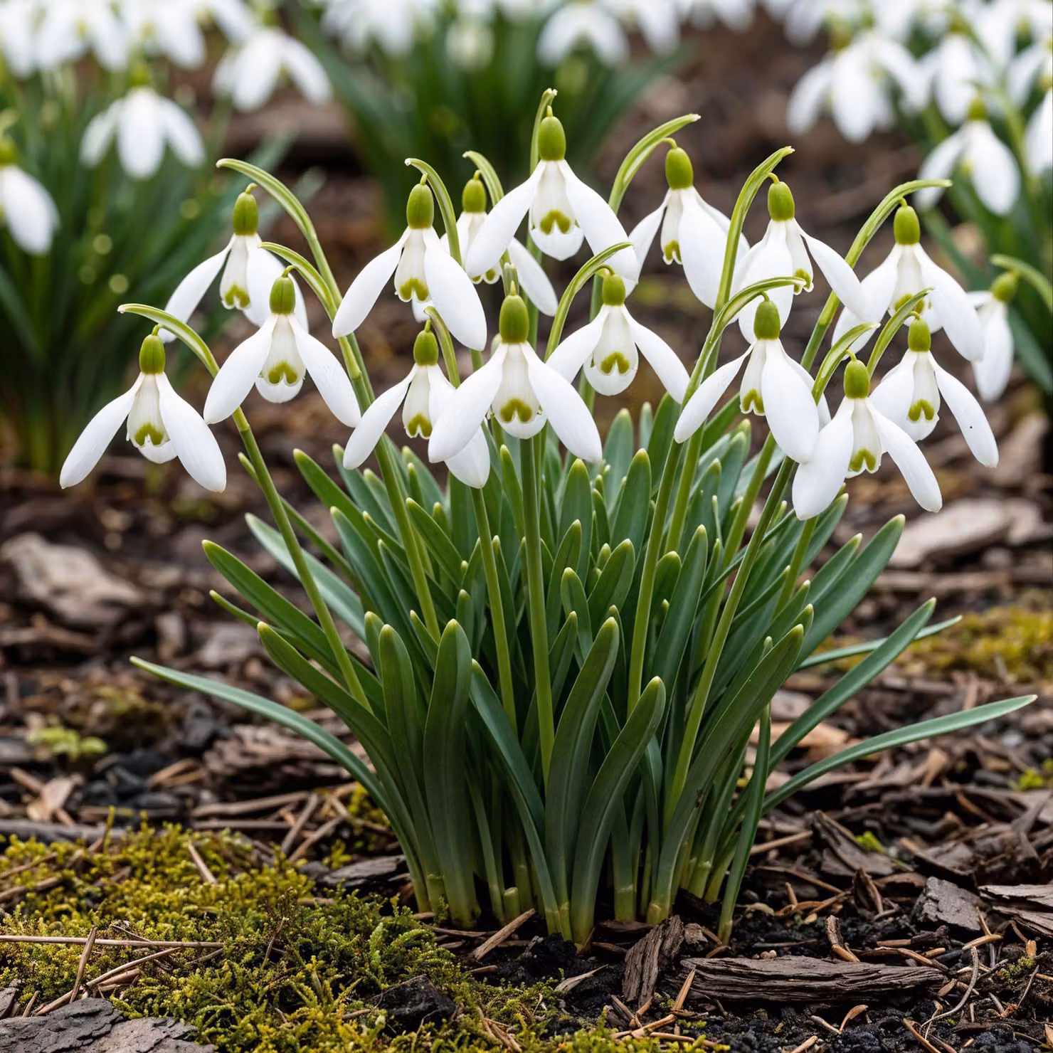 Bulbi da fiore Exotenherz - Bucaneve Galanthus Elwesii (25 pezzi) Diametro 5-6cm