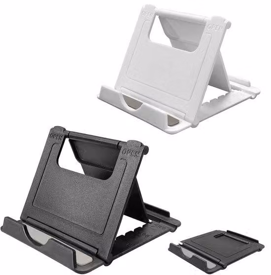 Set composto da 2 cassetti pieghevoli per telefono da ufficio (nero + bianco)