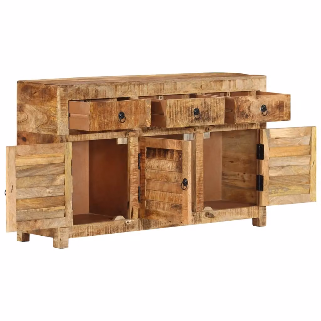 vidaXL Credenza 110x30x65 cm in legno massiccio di mango