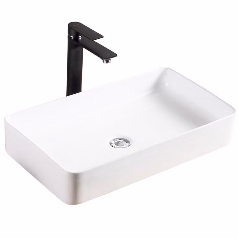 Lavabo Da Appoggio REA DENIS WhiteRectangle