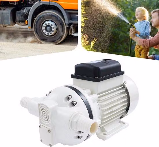 Pompa a membrana elettrica da 330 W - 220 V, autoadescante, per acqua, con spina di tipo europeo e portata di 8,8 galloni al minuto