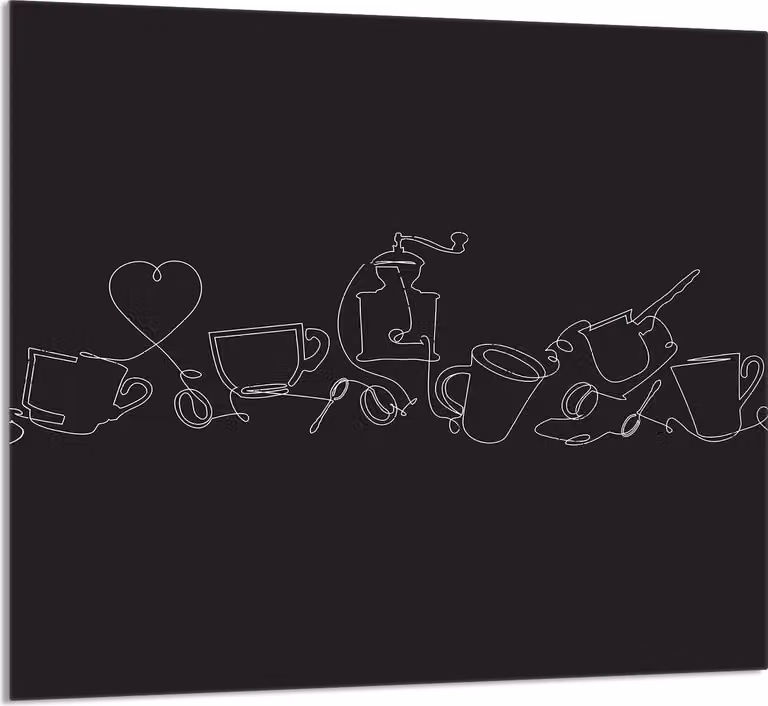 PIATTO IN VETRO PER CUCINA 65x60 Nero