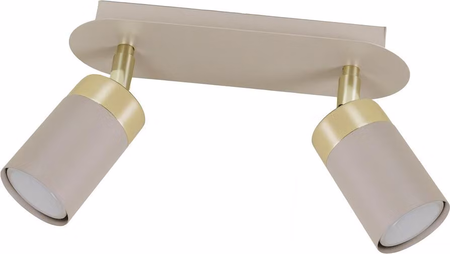 Moderna lampada da soffitto, strisce color oro cashmere, faretti decorativi orientabili, 2xGU10 10W JOKER CASHMERE Milagro