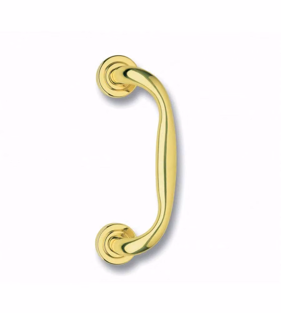 Ghidini Maniglione Airone Ottone Lucido 50x180 mm per Porte in Legno