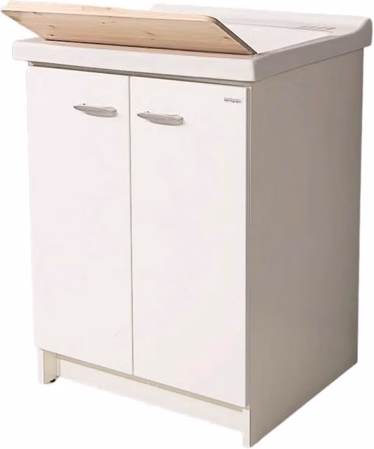 Mobile Lavatoio 63x60x87 cm 2 Ante Asse in Legno Montegrappa Acqua Marella Bianco Lucido