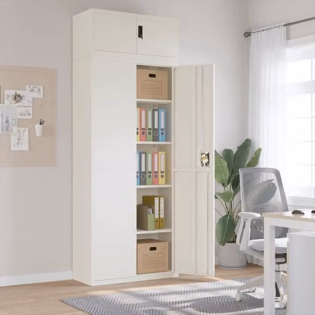 Armadio Classificatore Bianco 90x40x240 cm in Acciaio 3188315