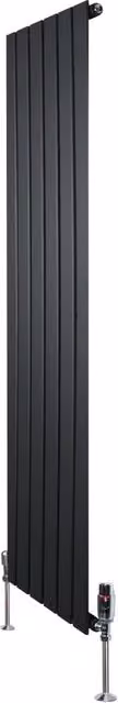 Radiatore Verticale in Acciaio Monster Group BV Nero H: 160 cm, L: 42 cm