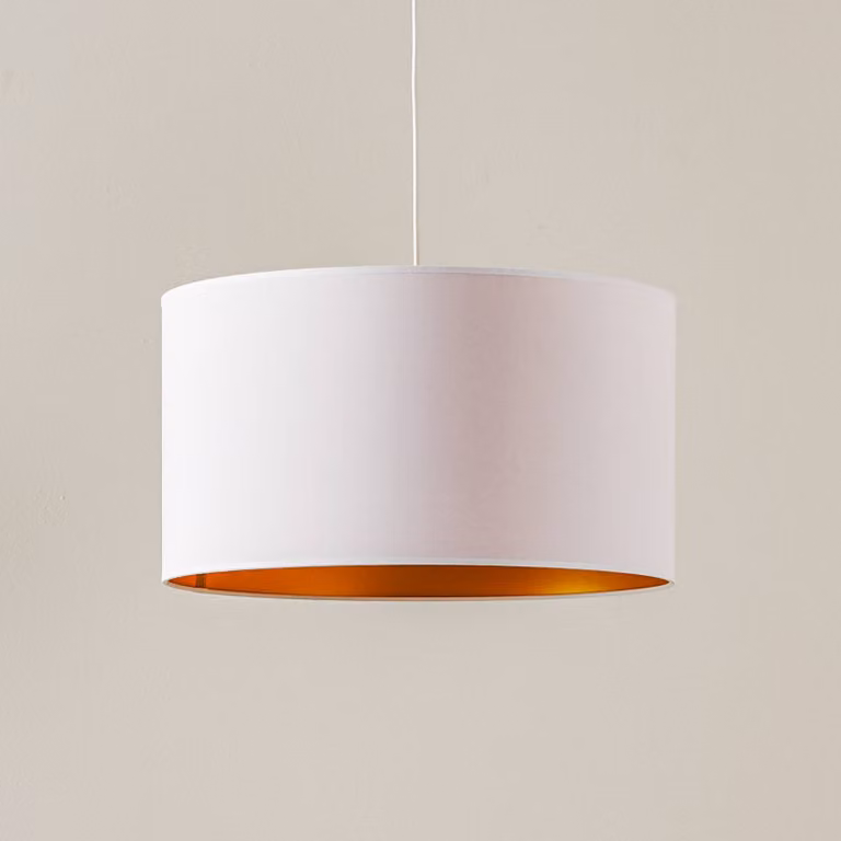 Lampada a sospensione Roller Duolla, dimmerabile, Bianco / Opale, Soggiorno / Sala da pranzo, Tessuto / Stoffa / Seta, Moderno, Lampada a sospensione
