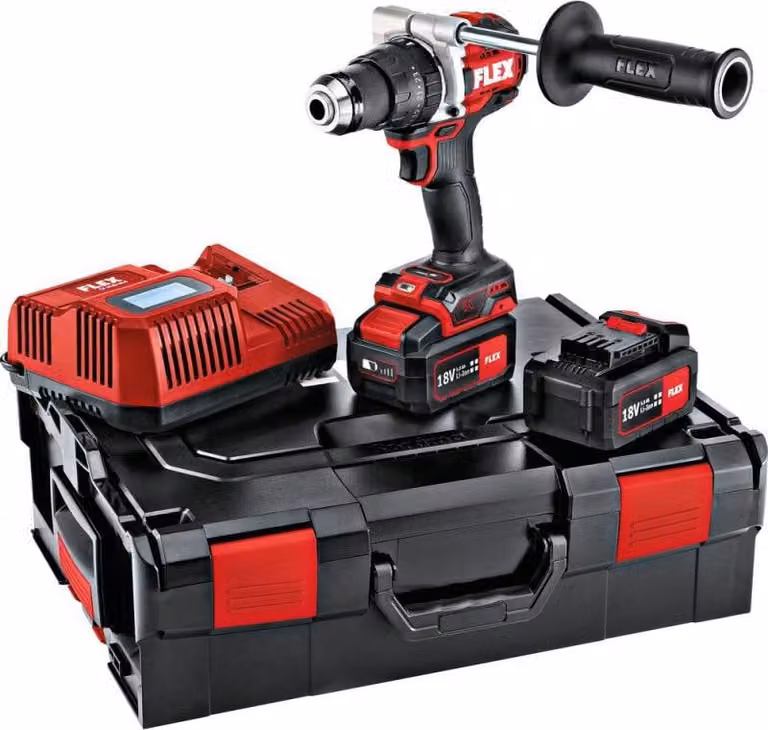 Trapano a percussione a batteria Flex PD 2G 18.0-EC HD 5.0 Set 18V Turbo Mode EMS