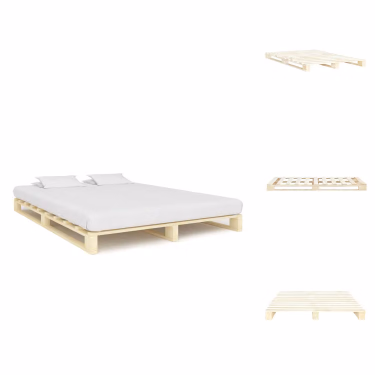 vidaXL Letto in pallet di pino massiccio 160×200 cm - Letti e strutture letto