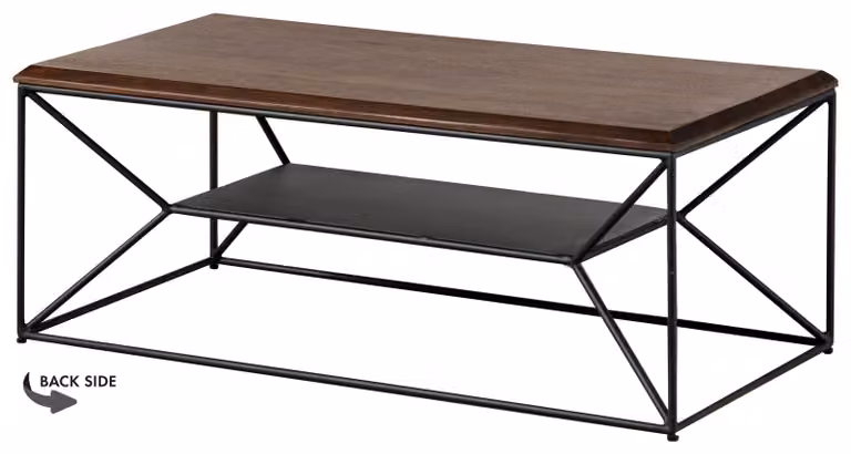 MASSIVMOEBEL24 | Tavolino da salotto in legno di Mango 110x55x43 oliato / marrone LOUNGE COLLECTION #100