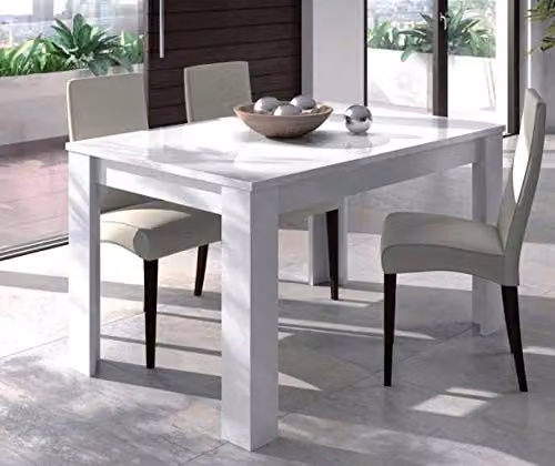 Salone Kit Tavolo Estensibile 'Kendra' CM. 90X140/190X78H BIACO Lucido