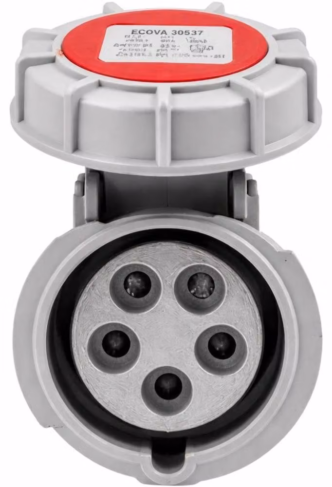 Presa Mobile Industriale Ecova Ip67 3P+N+T 380-415V 6h Trifase 16A E 32A - Ampere 32 Ampere